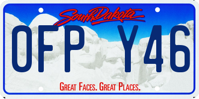 SD license plate 0FPY46