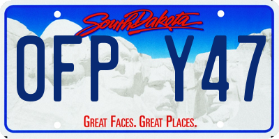 SD license plate 0FPY47