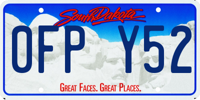 SD license plate 0FPY52