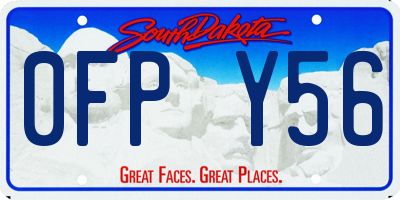 SD license plate 0FPY56