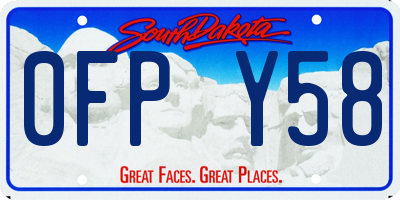 SD license plate 0FPY58
