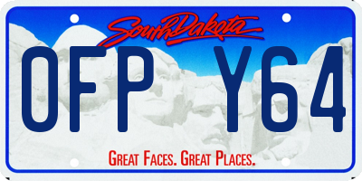 SD license plate 0FPY64