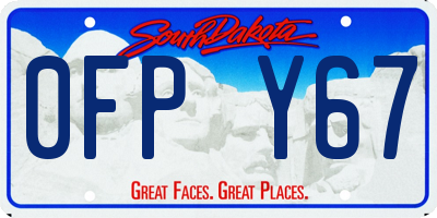 SD license plate 0FPY67