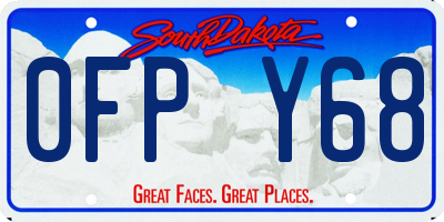 SD license plate 0FPY68