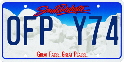 SD license plate 0FPY74