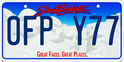 SD license plate 0FPY77