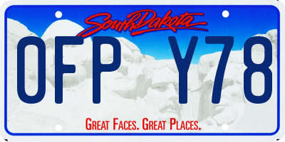 SD license plate 0FPY78