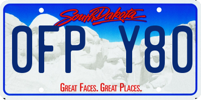 SD license plate 0FPY80