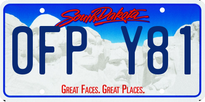 SD license plate 0FPY81