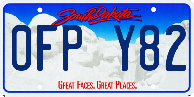 SD license plate 0FPY82