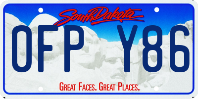 SD license plate 0FPY86