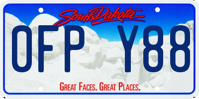 SD license plate 0FPY88