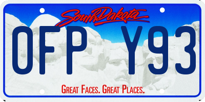 SD license plate 0FPY93