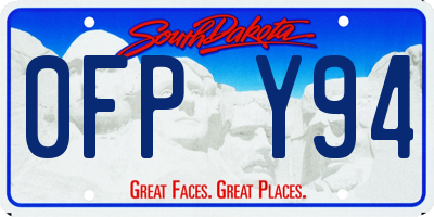SD license plate 0FPY94