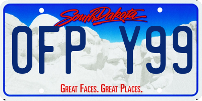 SD license plate 0FPY99