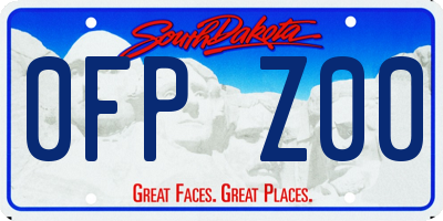 SD license plate 0FPZ00