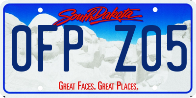 SD license plate 0FPZ05