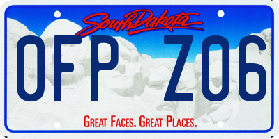 SD license plate 0FPZ06