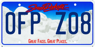 SD license plate 0FPZ08