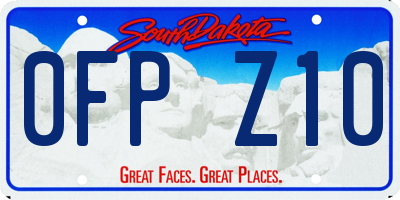 SD license plate 0FPZ10