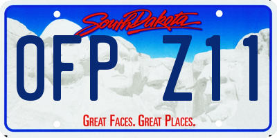 SD license plate 0FPZ11