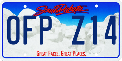 SD license plate 0FPZ14