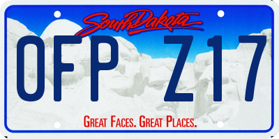 SD license plate 0FPZ17