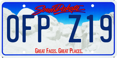 SD license plate 0FPZ19