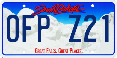 SD license plate 0FPZ21