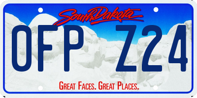 SD license plate 0FPZ24