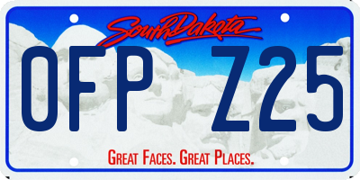 SD license plate 0FPZ25