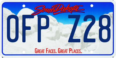 SD license plate 0FPZ28