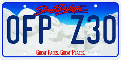 SD license plate 0FPZ30