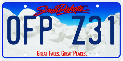 SD license plate 0FPZ31