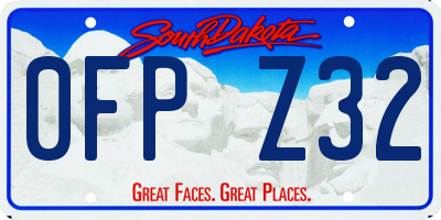 SD license plate 0FPZ32