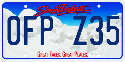 SD license plate 0FPZ35