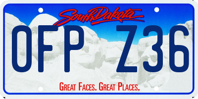 SD license plate 0FPZ36
