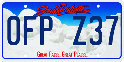 SD license plate 0FPZ37