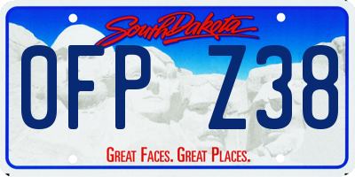 SD license plate 0FPZ38