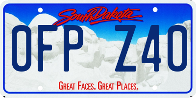 SD license plate 0FPZ40