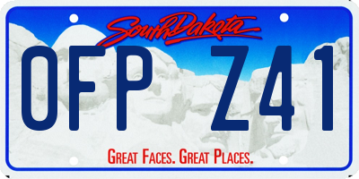 SD license plate 0FPZ41