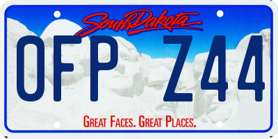 SD license plate 0FPZ44