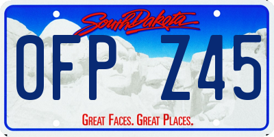 SD license plate 0FPZ45