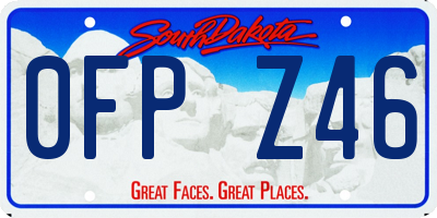 SD license plate 0FPZ46