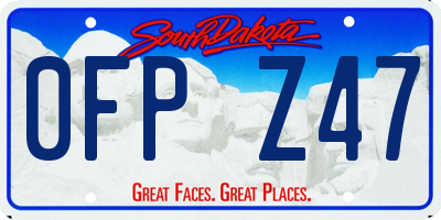 SD license plate 0FPZ47
