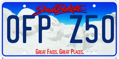 SD license plate 0FPZ50
