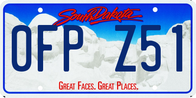 SD license plate 0FPZ51