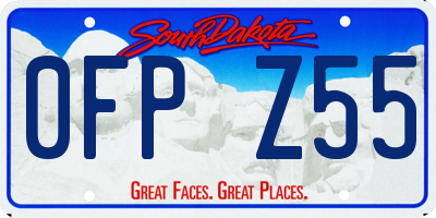 SD license plate 0FPZ55