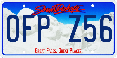 SD license plate 0FPZ56