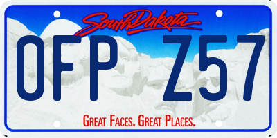 SD license plate 0FPZ57
